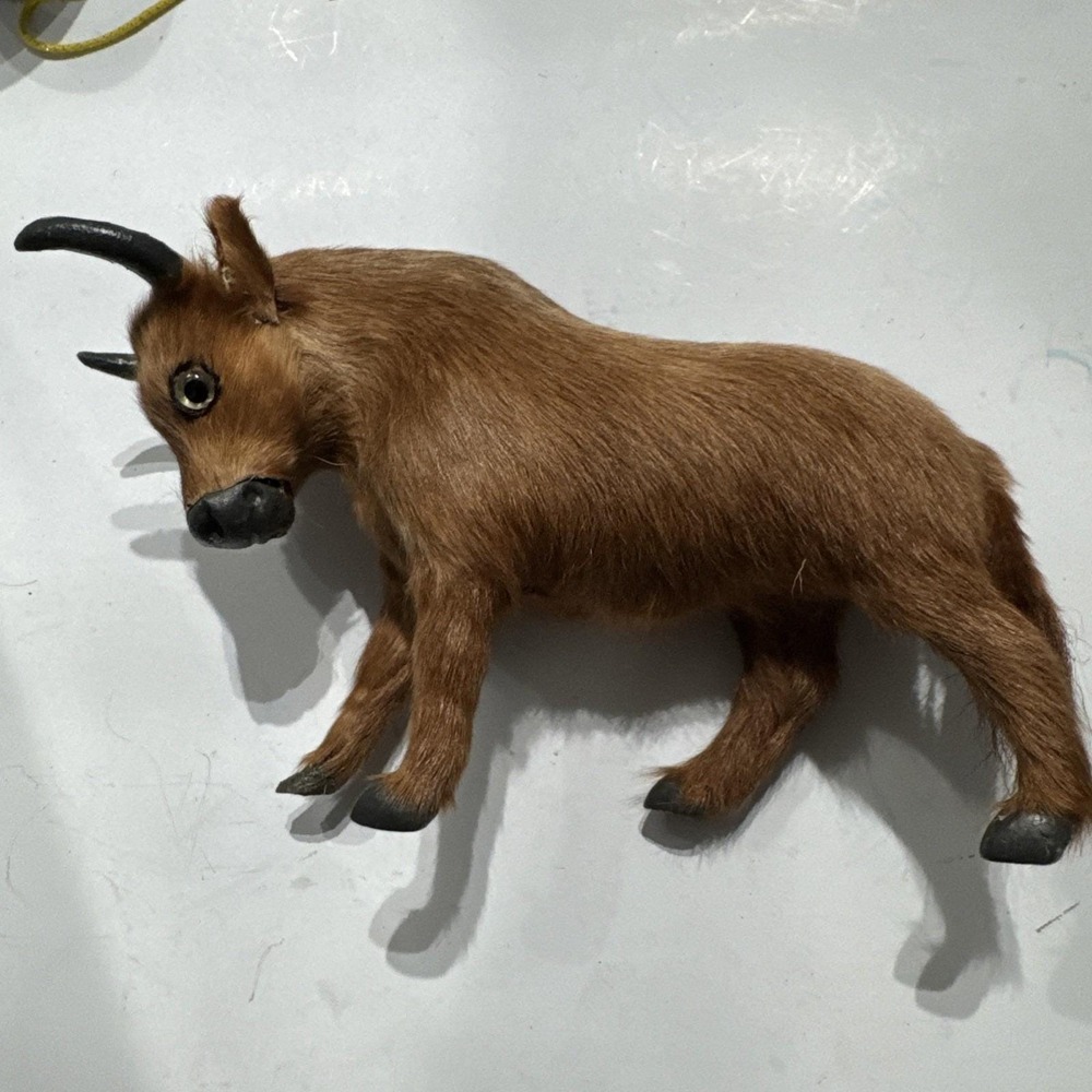 Vintage Simulation Cattle Cute Plush Animal Dolls Toys